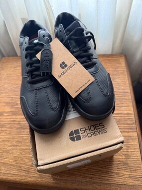 Shoes For Crews Black Slip-Resistant Work Sneakers